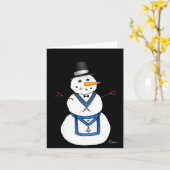 Frosty The Snowman Funny Masonic Holiday Christmas Karte (Gelbe Blume)