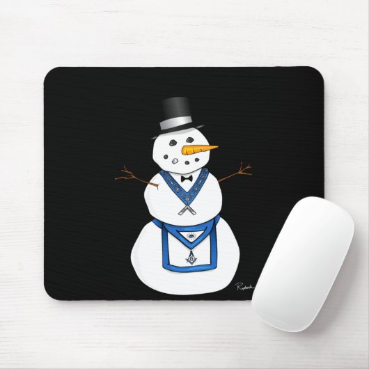 Frosty The Snowman Funny Masonic Holiday Christmas Mousepad (Mit Mouse)