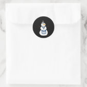 Frosty The Snowman Funny Masonic Holiday Christmas Runder Aufkleber (Tasche)