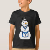 Frosty The Snowman Funny Masonic Holiday Christmas T-Shirt (Vorderseite)