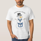 Frosty the Snowman Funny Masonic Weihnachten T-Shirt (Vorderseite)