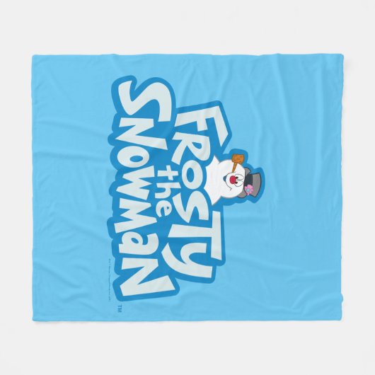 Frosty the Snowman™ | Gestrickte Logos Fleecedecke (Vorderseite (Horizontal))