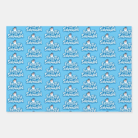 Frosty the Snowman™ | Gestrickte Logos Geschenkpapier Set (Vorderseite 3)