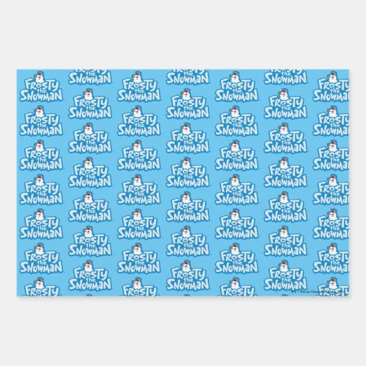 Frosty the Snowman™ | Gestrickte Logos Geschenkpapier Set (Vorderseite)