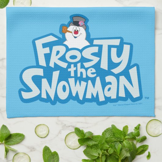 Frosty the Snowman™ | Gestrickte Logos Geschirrtuch (Gefaltet)