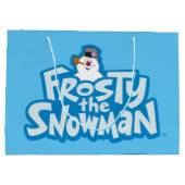 Frosty the Snowman™ | Gestrickte Logos Große Geschenktüte (Rückseite)