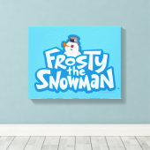 Frosty the Snowman™ | Gestrickte Logos Leinwanddruck (Insitu (Holzboden))