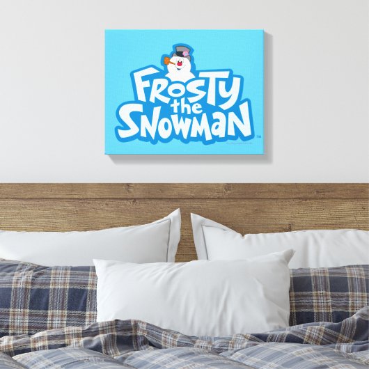 Frosty the Snowman™ | Gestrickte Logos Leinwanddruck (Insitu (Schlafzimmer))