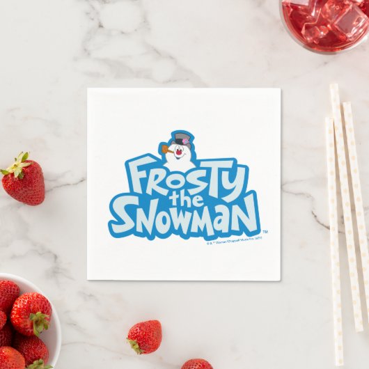 Frosty the Snowman™ | Gestrickte Logos Serviette (Beispiel)