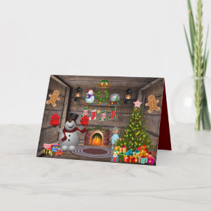 Frosty The Snowman Gingerbread Mann Weihnachtsbaum Karte