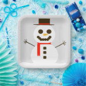 Frosty the Snowman Gray Paper Plate Pappteller (Party)