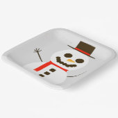 Frosty the Snowman Gray Paper Plate Pappteller (Gewinkelt)