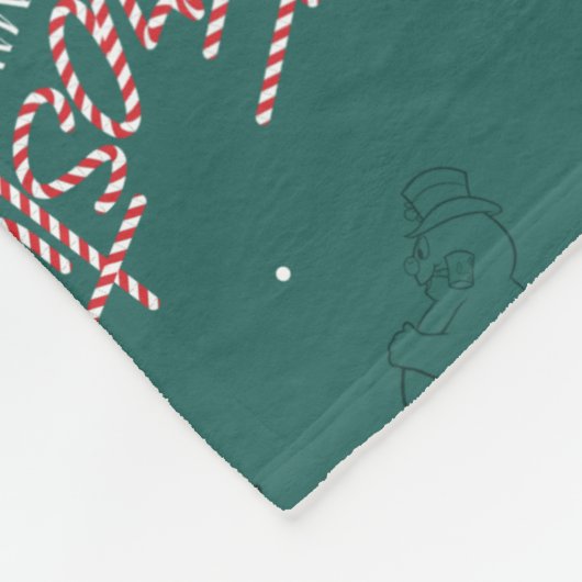 Frosty the Snowman Green Snowflake Pattern Fleecedecke (Ecke)