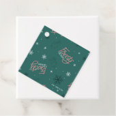Frosty the Snowman Green Snowflake Pattern Geschenkanhänger (Beispiel)