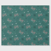 Frosty the Snowman Green Snowflake Pattern Geschenkpapier (Flach)