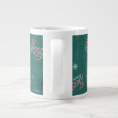 Frosty the Snowman Green Snowflake Pattern Jumbo-Tasse (Rückseite)
