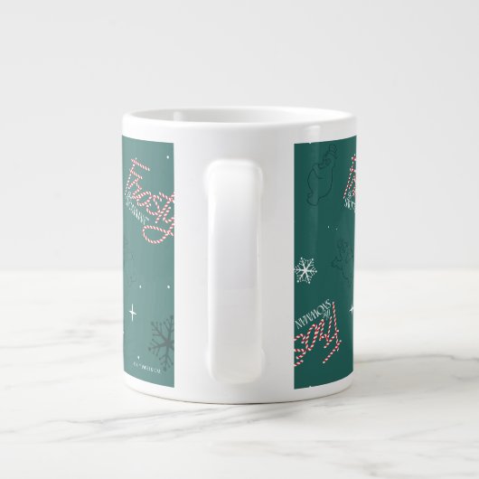 Frosty the Snowman Green Snowflake Pattern Jumbo-Tasse (Rückseite)