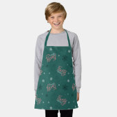 Frosty the Snowman Green Snowflake Pattern Schürze (Getragen)