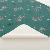 Frosty the Snowman Green Snowflake Pattern Sherpadecke (3/4)