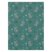 Frosty the Snowman Green Snowflake Pattern Tischdecke (Vorderseite)