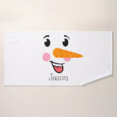 Frosty the Snowman Happy Face Badehandtuch (Badehandtuch)