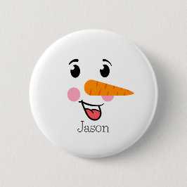Frosty the Snowman Happy Face Button