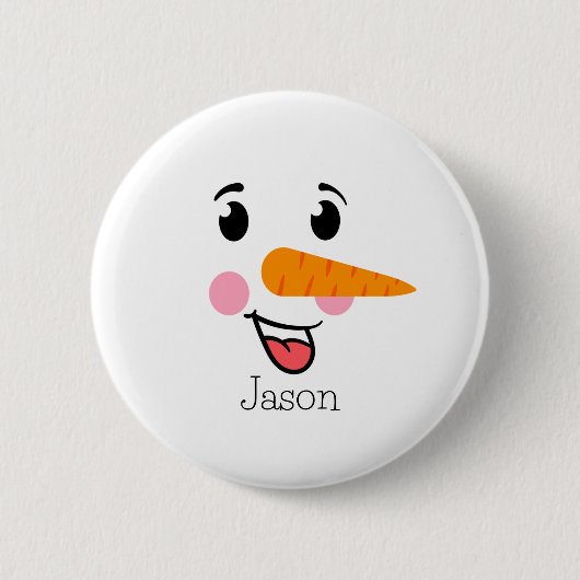 Frosty the Snowman Happy Face Button (Vorderseite)