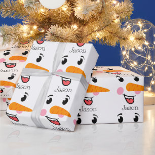 Frosty the Snowman Happy Face Geschenkpapier