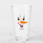 Frosty the Snowman Happy Face Glas (Rückseite)