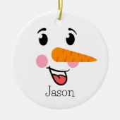 Frosty the Snowman Happy Face Keramik Ornament (Vorne)