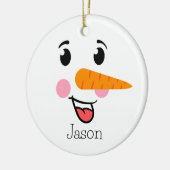 Frosty the Snowman Happy Face Keramik Ornament (Links)
