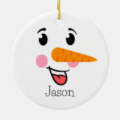 Frosty the Snowman Happy Face Keramik Ornament (Hinten)