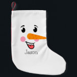 Frosty the Snowman Happy Face Kleiner Weihnachtsstrumpf<br><div class="desc">Dieses niedliche,  fröhliche Schneemann-Gesichtsdesign erinnert uns daran,  dass der Power eines einfachen Lächelns sogar die kältesten Tage erhellen kann und das Glück an den unerwarteten Orten zu finden ist.</div>