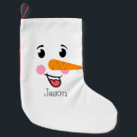 Frosty the Snowman Happy Face Kleiner Weihnachtsstrumpf<br><div class="desc">Dieses niedliche,  fröhliche Schneemann-Gesichtsdesign erinnert uns daran,  dass der Power eines einfachen Lächelns sogar die kältesten Tage erhellen kann und das Glück an den unerwarteten Orten zu finden ist.</div>