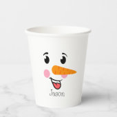 Frosty the Snowman Happy Face Pappbecher (Vorderseite)