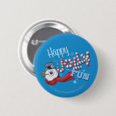 Frosty the Snowman™ | Happy Jolly Fun Button (Vorne & Hinten)