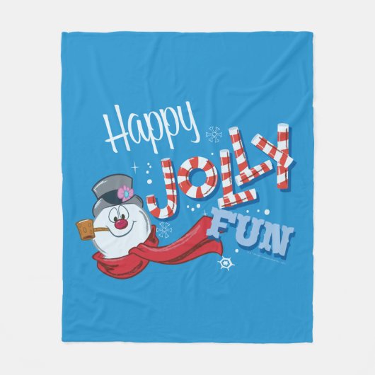 Frosty the Snowman™ | Happy Jolly Fun Fleecedecke (Vorderseite)