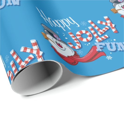 Frosty the Snowman™ | Happy Jolly Fun Geschenkpapier (Rolleneckpunkt)