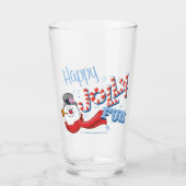 Frosty the Snowman™ | Happy Jolly Fun Glas (Vorderseite)