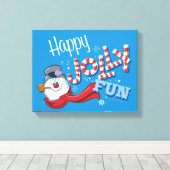 Frosty the Snowman™ | Happy Jolly Fun Leinwanddruck (Insitu (Holzboden))