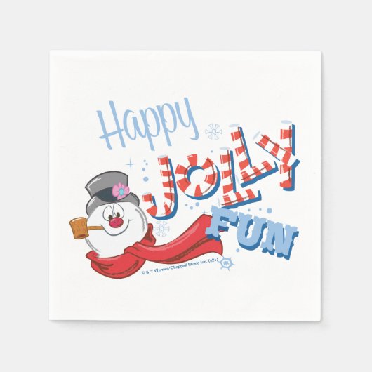 Frosty the Snowman™ | Happy Jolly Fun Serviette (Vorderseite)
