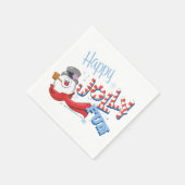Frosty the Snowman™ | Happy Jolly Fun Serviette (Ecke)