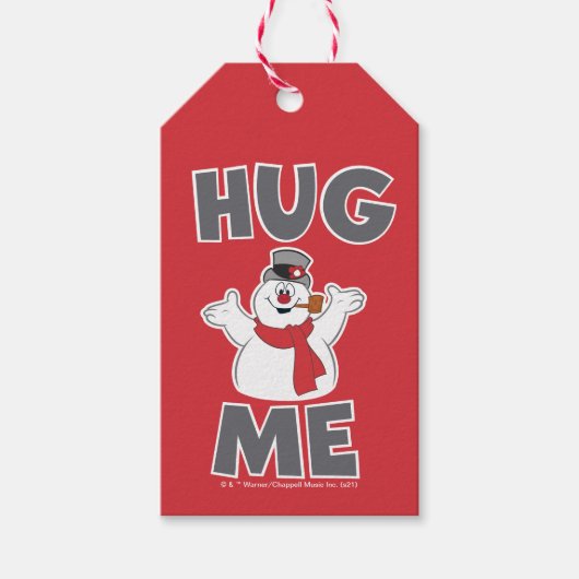 Frosty the Snowman™ | Hug Me Geschenkanhänger (Vorderseite)