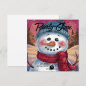 Frosty the Snowman Invasion Einladung (Vorne/Hinten)