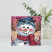 Frosty the Snowman Invasion Einladung (Stehend Vorderseite)