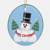 Frosty the Snowman Keramik Ornament (Links)