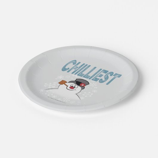 Frosty the Snowman™ | Kinderfrühstück Pappteller (Schrägansicht)