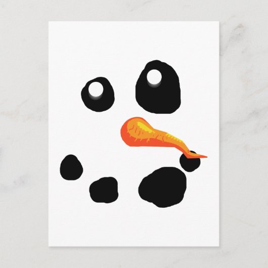 Frosty the Snowman lächelt Postkarte (Vorderseite)