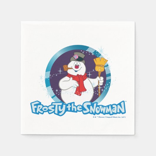 Frosty the Snowman™ | Magisches Frostportrait Serviette (Vorderseite)
