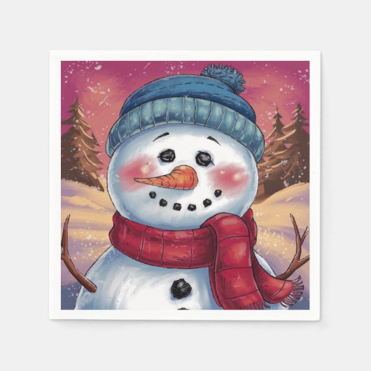 Frosty the Snowman Paper Napkin Serviette (Vorderseite)